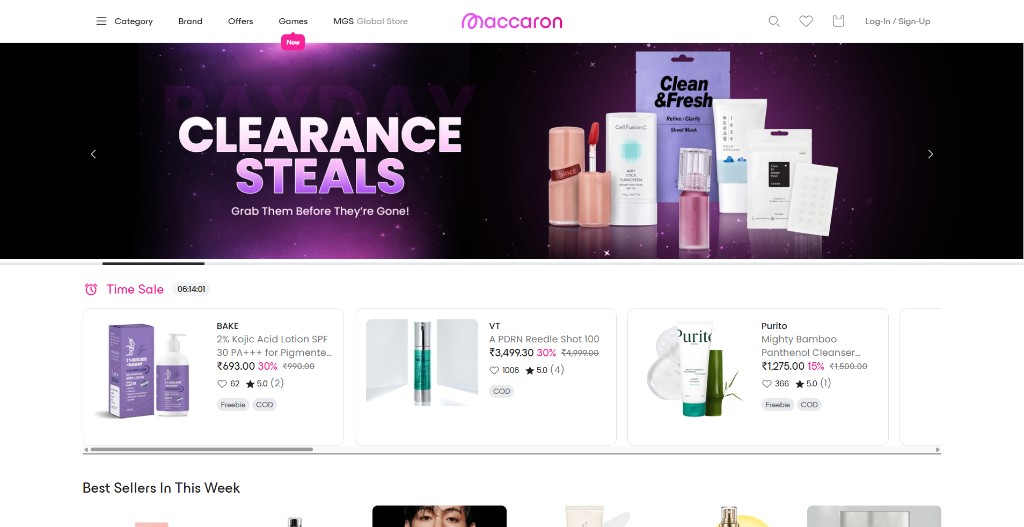 Maccaron homepage preview